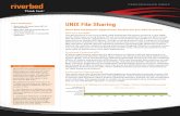 UNIX File Sharing - Riverbed · PERFORMANCE BRIEF UNIX File Sharing Riverbed Steelhead® Appliances Accelerate the NFS Protocol NFS over the WAN The NFS protocol is the most widely-used