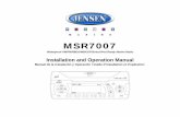 MSR7007 - Jensen RV Direct · • Do not play a CD-RW which has been written more than 5 times. Compatible Disc Types NOTE: CD-R and CD-RW discs will not play …