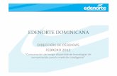 EDENORTE DOMINICANA - smart-energy.com · GPRS- (Actaris) Industriales Medición Directa - GPRS- (Sentinel) Clientes 69 -GPRS- (Ion) Residenciales -PLC - (Aclara) ... Notus Factores