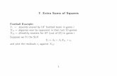7. Extra Sums of Squares - TU .7. Extra Sums of Squares Football Example: ... Extra sums of squares