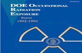 DOE/EH-0533 DOE OCCUPATIONAL RADIATION EXPOSURE … · doe occupational radiation exposure report doe/eh-0533 1992-1994 b e t a • s h i e l d • a l a ra • n e u t r o n •a