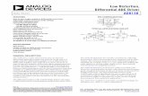 Low Distortion, Differential ADC Driver Data Sheet … · 2018-09-04 · Low Distortion, Differential ADC Driver Data Sheet AD8138 ... Fast settling to 0.01% of 16 ns . Slew rate