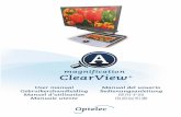 User Manual Deutsch - visual impairment ClearView+ User Manual... · Manual del usuario ... ClearView+ User Manual Optelec, part of Tieman Group, was founded in 1975 in ... and counter-clockwise