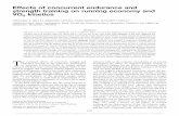 Effects of concurrent endurance and strength training … endurance and strength... · Effects of concurrent endurance and strength training on running economy and V˙O 2 kinetics