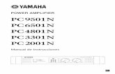 POWER AMPLIFIER - Yamaha · POWER AMPLIFIER Manual de instrucciones. The above warning is located on the top of the unit. Explanation of Graphical Symbols The lightning ﬂash with