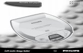 Portable CD player - Philips · Portable CD player AX1000 AX1001 DIGIT AL AUDIO ACT ASS AL ... Power supply ... Even if your headphones are an open-air type
