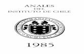 ANALES - Instituto de Chileinstitutodechile.cl/index/anales/1985.pdf · ADELINA GUTIERREZ ALONSO Tesorera BR UNILDA CARTES MORALES Secretaria Ejecutiva 1. Roque Esteban Scarpa Straboni