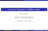 Lecture 4: Estimation of ARIMA modelsfrapetti/CorsoP/Chapitre_4_IMEA_1.pdf · Lecture 4: Estimation of ARIMA models Florian Pelgrin ... procedure for ARMA models) and can often be
