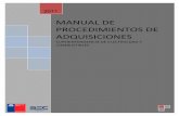 MANUAL DE ADQUISICIONES - ChileCompra · 2016-11-08 · 5.1 Plan de Compras Relevantes ... 6.2 Flujo general para la ejecución de compras ... función respaldar los actos de compras,