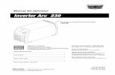 Manual del Operador Inverter Arc 230 - Welding …centurywelding.com/manuals/IMS10445.pdf · adquiera una copia de la norma Z49.1 del ANSI “Seguridad en los trabajos de corte y