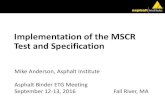Implementation of the MSCR Test and Specification · Implementation of the MSCR Test and Specification • Use and relevance of Jnr-Diff as a specification requirement 0 10 20 30