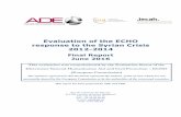 Evaluation of the ECHO response to the Syrian Crisis ec. Evaluation of the ECHO response to the