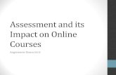 Assessment and its Impact on Online Courses - Inicioonline.nuc.edu/.../uploads/2015/09/Assessment-and-its-impact.pdf · Assessment and its Impact on Online ... Desarrollo e implementacio