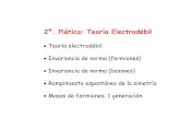 Teoría electrodébil Invariancia de norma (fermiones ...supercuerdas/EMC2011/cursos/ME/SM2.pdf · Y unifica interacciones débiles y electromagnéticas GI preserva renormalizabilidad