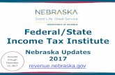 Federal/State Income Tax Institute · Federal/State Income Tax Institute Nebraska Updates 2017 revenue.nebraska.gov Accurate through December ... childcare or education program. •The