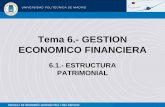 Tema 6.- GESTION ECONOMICO FINANCIERA - .a corto plazo patrimonio pasivo a largo plazo pasivo a corto