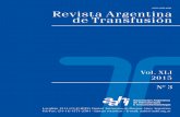 ISSN0325-6030 Revista Argentina de Transfusión · Vol. XLI / N° 3 / 2015 Pág. 167 Asociación Argentina de Hemoterapia e Inmunohematología Pág. 167 Sumario/Contents Revista Argentina