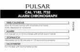 CAL. Y182, 7T32 ALARM CHRONOGRAPH - Watches, Pulsar …pulsarwatches.com.au/sites/seiko.com.au/files/instructions... · CAL. Y182, 7T32 ALARM CHRONOGRAPH ENGLISH TIME/CALENDAR Hour