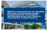 BBVA Response to BCBS Consultation - Implications of FinTech · BBVA appreciates the opportunity to comment on the ... on the implications of fintech for the ... cloud or big data