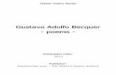 Gustavo Adolfo Becquer - poems - PoemHunter.Com · In such prose tales as El Rayo de Luna, El beso, and La Rosa de Pasión, Bécquer is manifestly influenced by E.T.A. Hoffmann, ...