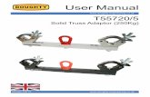 User Manual - lightpower-files.de Truss Adaptor_T55720_Man… · User Manual Version 04/13 www ... 207, 239, 299 & 339mm ctrs. For a ... Whilst every effort has been made to ensure