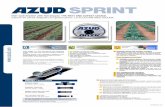 What it is Application Advantages .azud · AZUD SPRINT es la tubería de pared delgada con gotero integrado que ofrece mayor seguridad en los cultivos ... El estudiado diseño hidrodinámico