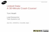 Linked Data: A 30-Minute Crash Course! - Tom Heathtomheath.com/...07-cercedilla-linked-data-a-30-minute-crash-course.pdf · Linked Data: A 30-Minute Crash Course! Tom Heath Lead Researcher