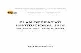 PLAN OPERATIVO INSTITUCIONAL 2014 - peru.gob.pe · VI PROGRAMACION OPERATIVA 2014 6.1 Matriz 01 Articulación EstratØgica y Operativa ... desarrollo de capacidades para la programación
