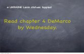 Read chapter 4 DeMarco by Wednesday. - Mr. Demerse · Read chapter 4 DeMarco by Wednesday. UKRAINE Lenin statues toppled Sunday, 26 October, 14. The Emergence of Joseph Stalin Russia