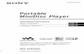 Portable MiniDisc Player - Sony · Portable MiniDisc Player ... Windows NT and Windows Media are trademarks or ... 7 Software Operation What you can do with MD Simple Burner