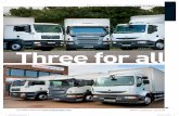 Three for al - commercialmotor.com · managed by EBS and with ABS. ... Scania P230 DB4x2MnA DC9-16 Euro-4 EGR 5-cylinder in-line turbocharged intercooled direct injection with unit