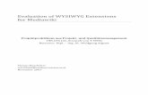 Evaluation of WYSIWYG Extensions for Mediawiki - …ieg.ifs.tuwien.ac.at/.../doc/evaluation_wysiwyg_extensions.pdf · Evaluation of WYSIWYG Extensions for Mediawiki Projektpraktikum