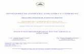 Patentes Registradas Año 1999 - mific.gob.ni RPI/Patentes de... · de los componentes constituyentes del aceite de plantas y materiales de plantas. Adicionales vapores de solventes