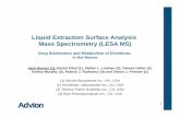 Liquid Extraction Surface Analysis Mass Spectrometry (LESA …€¦ · Liquid Extraction Surface Analysis Mass Spectrometry ... • Introduction to liquid extraction surface analysis