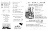 DAILY READINGS MASS INTENTIONS Saint Patrick … · 6/6/2018 · PLATICAS PARA BAUTISMO: Las platicas pre-bautismales seran el primer sabado de cada mes a las 5 pm en el centro parroquial.