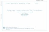Behavioral Interventions in Tax Compliance - World Bankdocuments.worldbank.org/curated/en/479561467989537366/pdf/WPS7690.pdf · Behavioral Interventions in Tax Compliance: Evidence