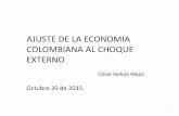 AJUSTE DE LA ECONOMIA COLOMBIANA AL …anif.co/sites/default/files/uploads/César Vallejo... · 2016-09-07 · César Vallejo Mejía Octubre 20 de 2015 1 . CAMBIO DE ESCENARIO LAS