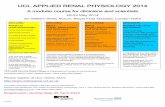 UCL APPLIED RENAL PHYSIOLOGY 2014 - Era-Edta · 1 of 4 UCL APPLIED RENAL PHYSIOLOGY 2014 A modular course for clinicians and scientists 20-23 May 2014 ... Part 1 Fluids, electrolytes