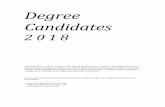 Degree Candidates 2018 - csi.cuny.edu · Degree Candidates 2018 The listing of names, degrees, and honors to be conferred, appearing herein, is subject to such changes, deletions,