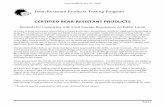 CERTIFIED BEAR-RESISTANT PRODUCTS - …igbconline.org/wp-content/uploads/2018/08/180727_Certified... · Industrial Design & Equipment, Inc. DBA Indeco Inc. Aluminum Storage Pannier