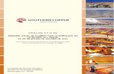 FORMULARIO 10-K DE 2012 - southerncoppercorp.com · SOUTHERN COPPER CORPORATION ... de las minas de Toquepala y Cuajone en la ciudad costeña de Ilo, Perú. Nuestras operaciones en
