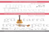 list of candidates - acadmusicapb.comacadmusicapb.com/anexos/brochura_lista_pp.pdf · Fantasia para un Gentilhombre - J. Rodrigo (2º andamento) PROVA FINAL final round Concerto –