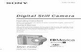 Digital Still Camera - Sony · model name1[MVC-FD92] masterpage:Right ... Digital Still Camera Operating Instructions Before operating the unit, please read this manual thoroughly,