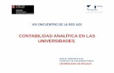 CONTABILIDAD ANALÍTICA EN LAS UNIVERSIDADESCarrasco... · 2) Determinación de criterios de reparto de los costes que permitan la comparabilidad de la información entre Universidades.