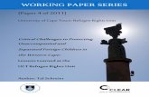 WORKING PAPER SERIES [Paper 4 of 2011] - Refugee Rights Unit · WORKING PAPER SERIES [Paper 4 of 2011] University of Cape Town: Refugee Rights Unit Critical Challenges to Protecting