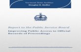 Improving Public Access to Official Records of Proceedingsauditor.vermont.gov/sites/auditor/files/documents/Final PSB Report... · Improving Public Access to Official Records of Proceedings