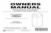 OWNERS MANUAL - treatmywater.com · OWNERS MANUAL How to maintain and operate your EcoWater multi--purpose filter SERIES ETF2100 PF EcoWater Systems LLC ... If daytime pressure isover