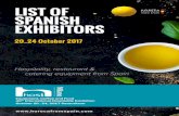 LIST OF SPANISH EXHIBITORS - Bienvenidos- AFEHC · LIST OF SPANISH EXHIBITORS 20_24 October 2017 ... exportacion@famesa.es Docriluc designs and manufactures a wide assortment of quality