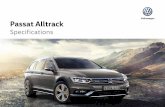Passat Alltrack - Duttons Volkswagen · Specifications S StandardO2 Optional Extra A Volkswagen Genuine Accessory (Dealer fitted) Safety and Security Passat Alltrack 140TDI Airbags