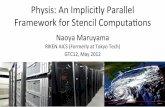 Physis: An Implicitly Parallel Framework for Stencil ...on-demand.gputechconf.com/gtc/2012/presentations/S0367-Physis-An... · We demonstrate the programmability improvement and performance
